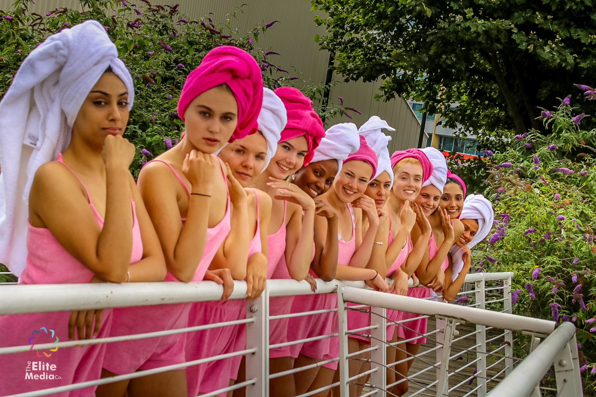 Miss England Finalists in Bare Face Top Model round