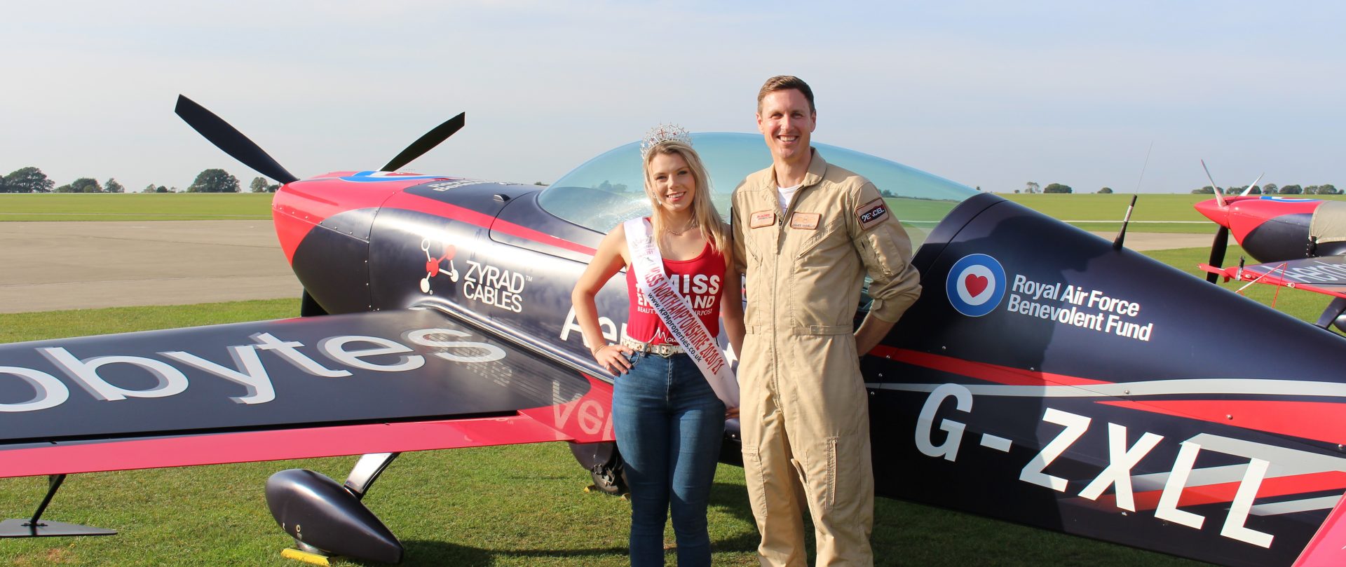 MISS ENGLAND FINALIST REACHES FOR THE SKY