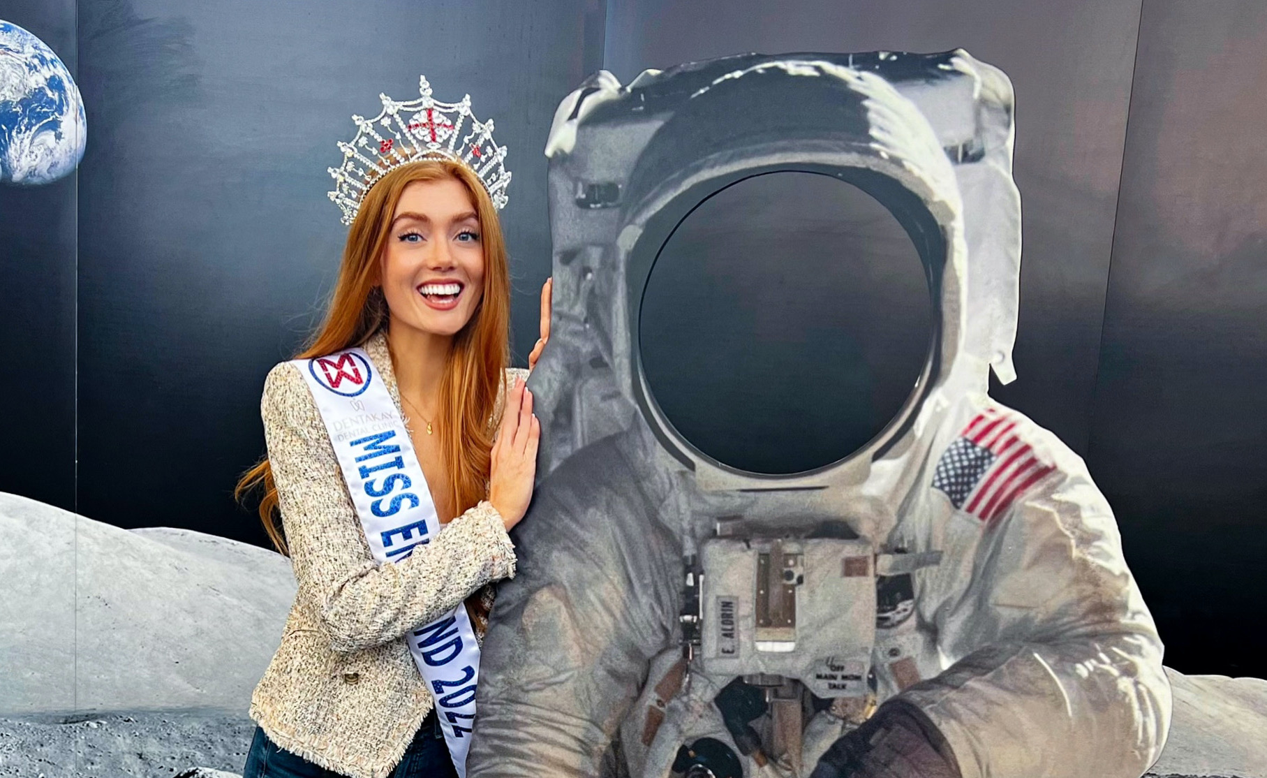 Miss England visits National Space Centre in Leicester