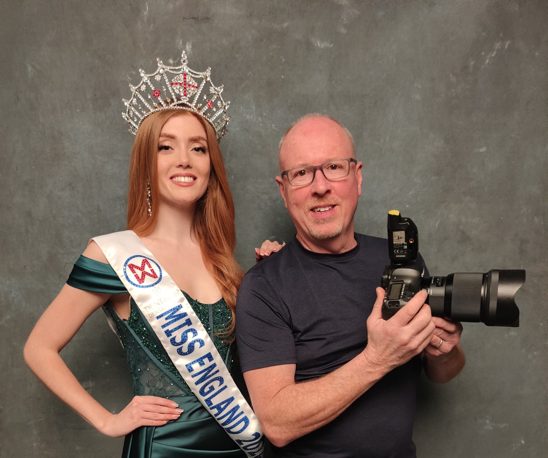 Stu Williamson portrait & commercial Photographer welcomes the current Miss England to his Kibworth studio