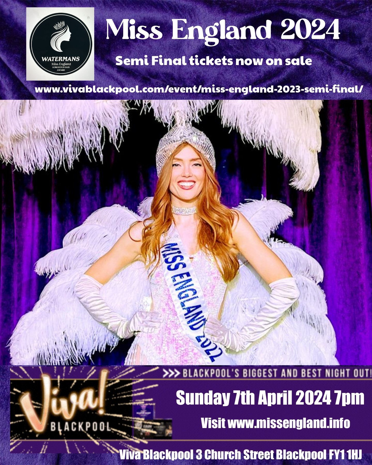 VIVA BLACKPOOL IS GETTING READY TO HOST THE MISS ENGLAND SEMI FINALS IN APRIL  