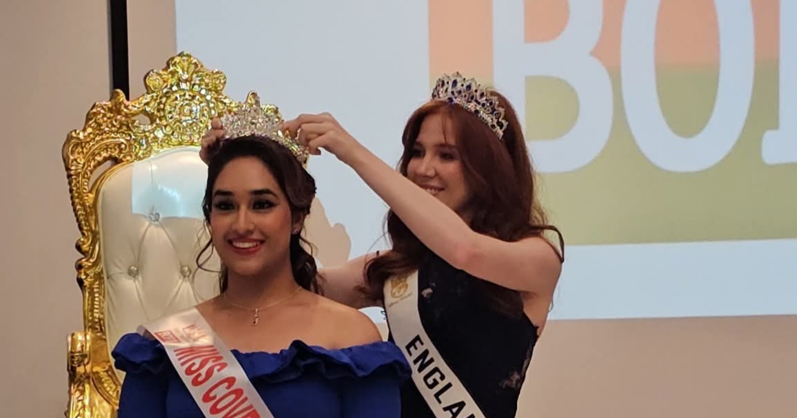 Coventry Law Graduate who wants to be a barrister Recognized for Outstanding Volunteering Efforts is crowned the new Miss Coventry by Miss World England Charlotte Grant after winning a national public vote