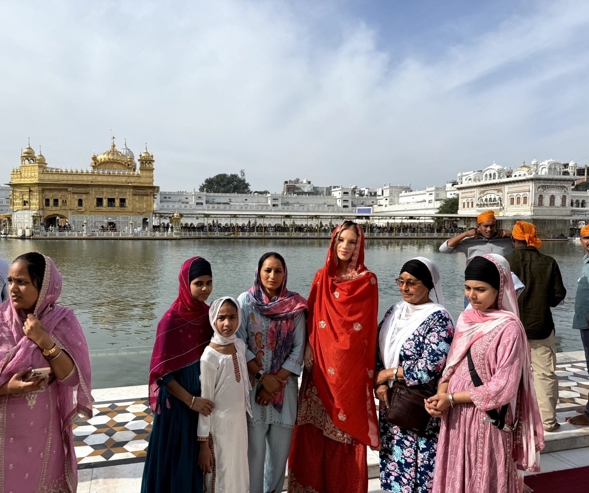 Two Miss World England Titleholders Visit the Golden Temple, Amritsar Punjab North West India