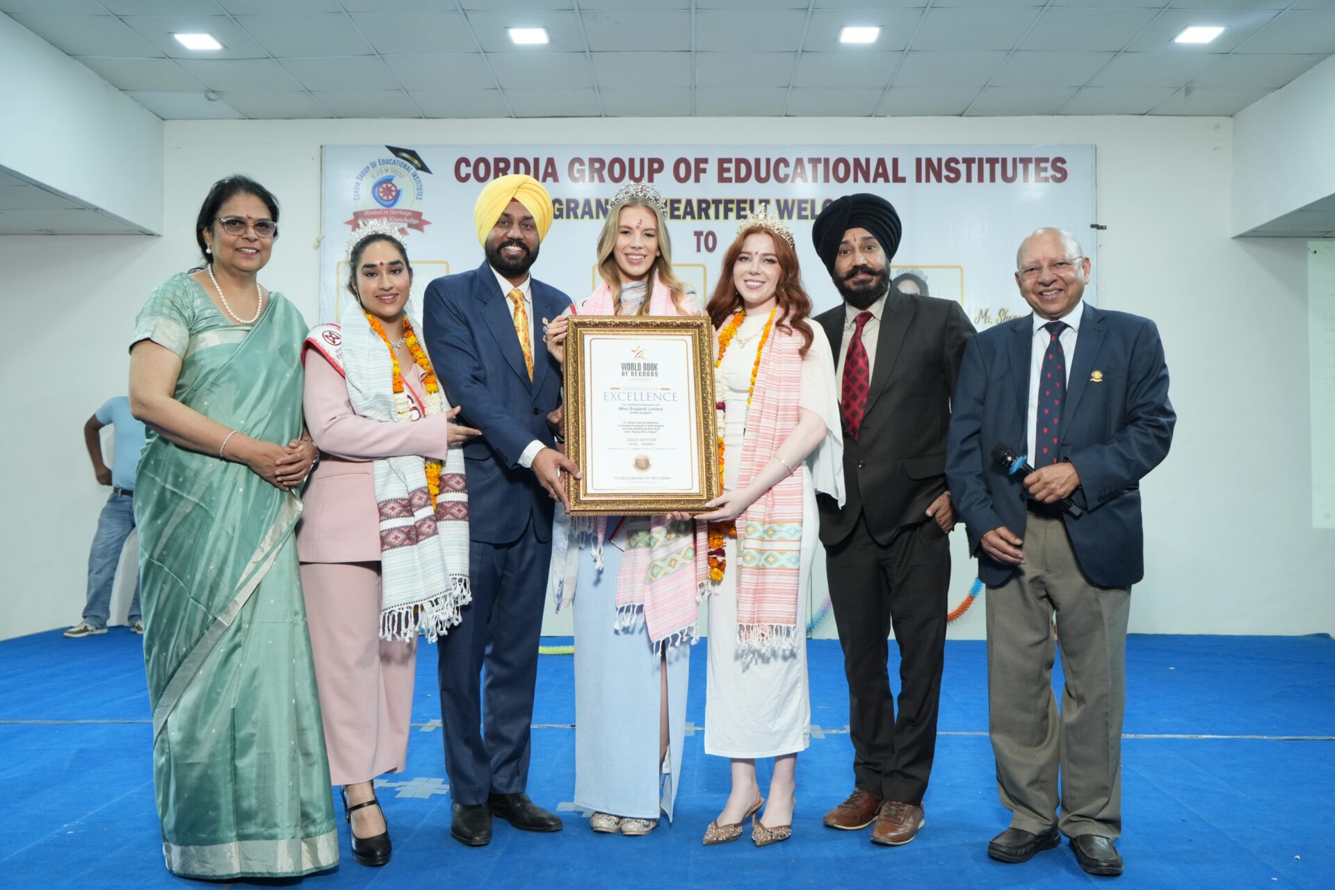 Miss England Honoured by World Book of Records During India Humanitarian Tour